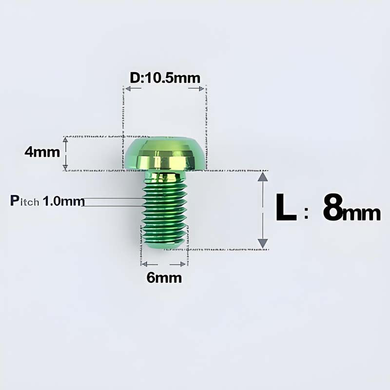 M6 X L8 20 35MM Top Cap Headset Titanium Bolt For Bike