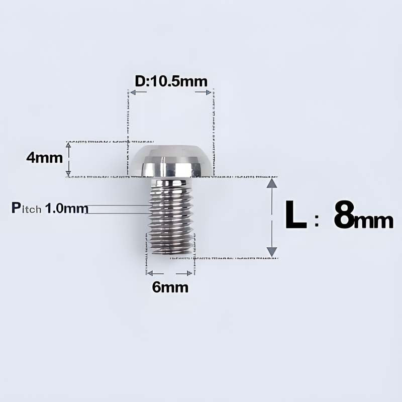 M6 X L8 20 35MM Top Cap Headset Titanium Bolt For Bike