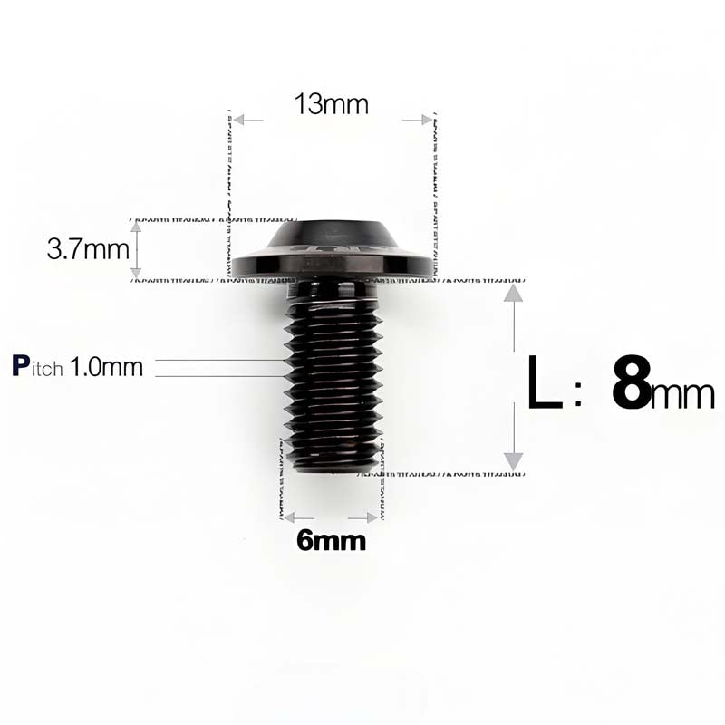 M6 X L8-55mm Titanium Button Head Bolts For Electric Motorbycle