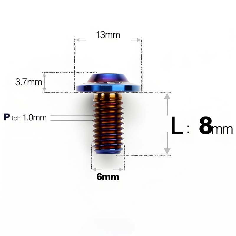 M6 X L8-55mm Titanium Button Head Bolts For Electric Motorbycle