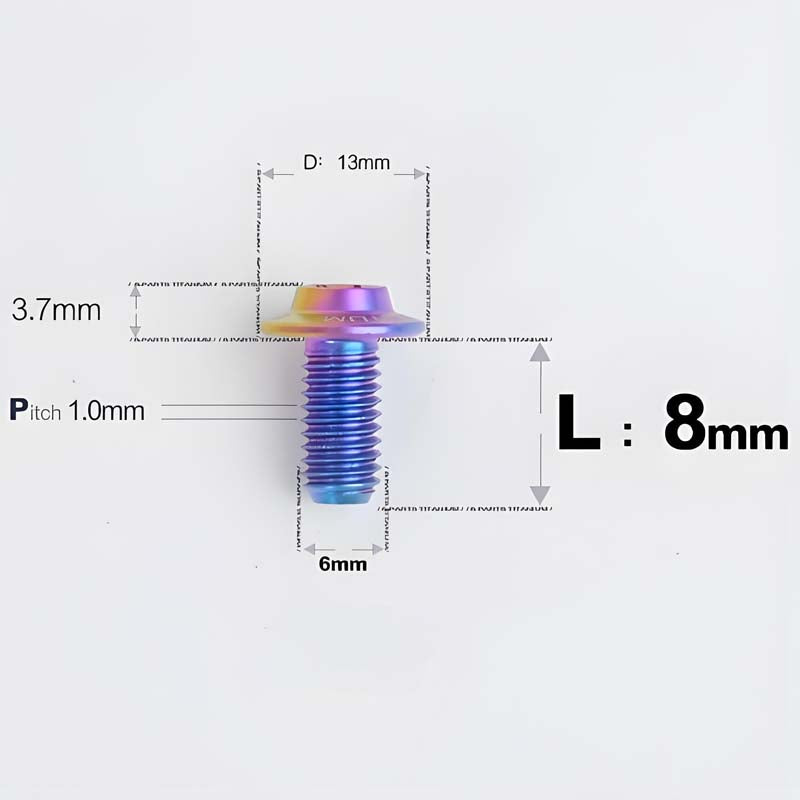 M6 X L8-55mm Titanium Button Head Bolts For Electric Motorbycle