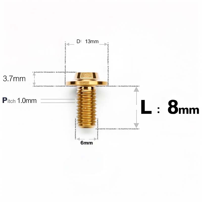 M6 X L8-55mm Titanium Button Head Bolts For Electric Motorbycle