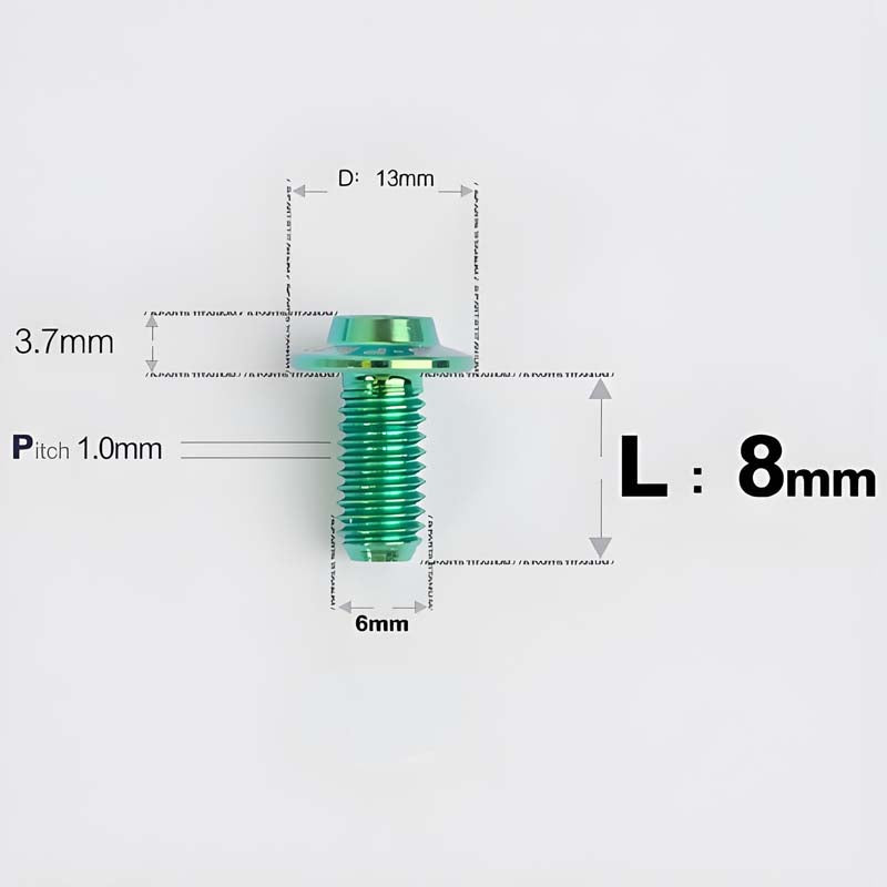 M6 X L8-55mm Titanium Button Head Bolts For Electric Motorbycle