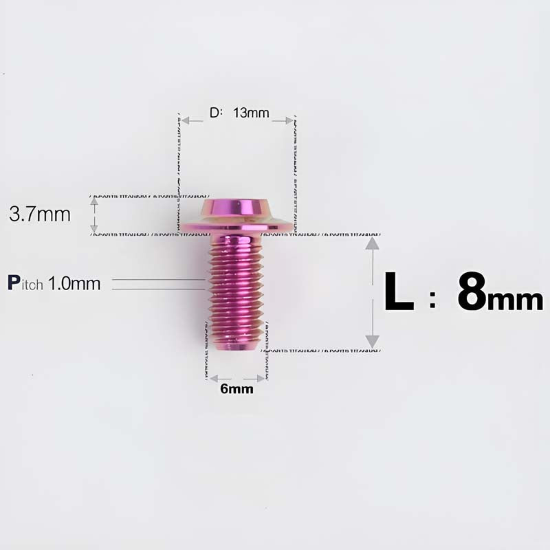 M6 X L8-55mm Titanium Button Head Bolts For Electric Motorbycle