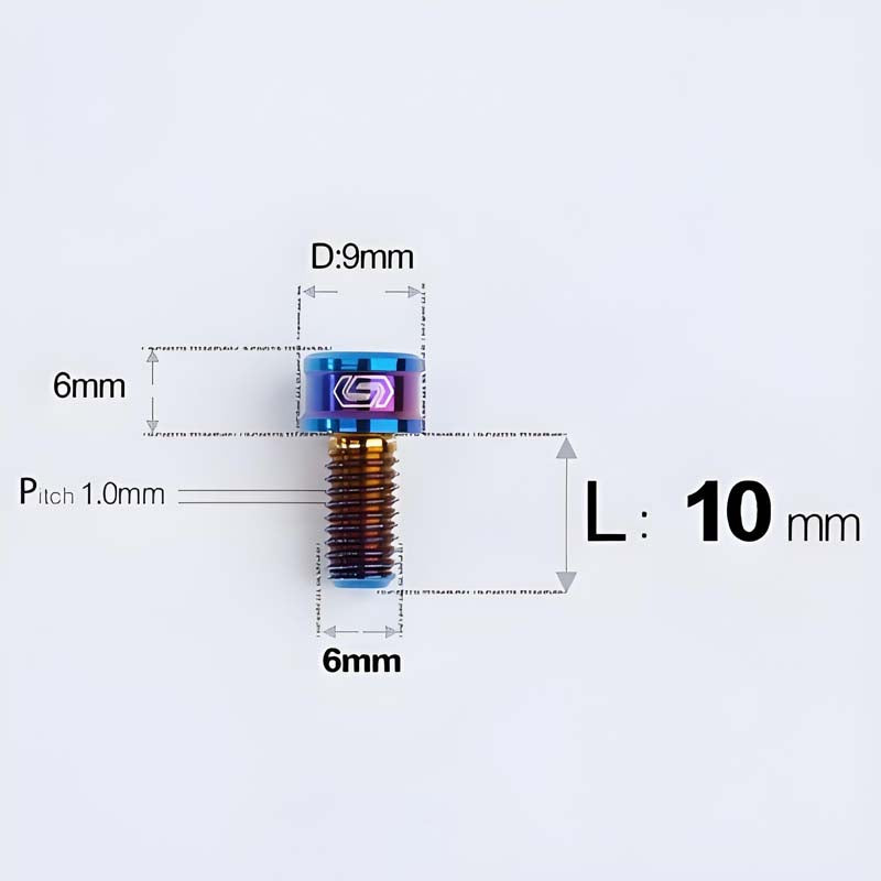 M6x10 12 14 16 18 20 25MM Titanium Bolts For Bike & Motorcycle