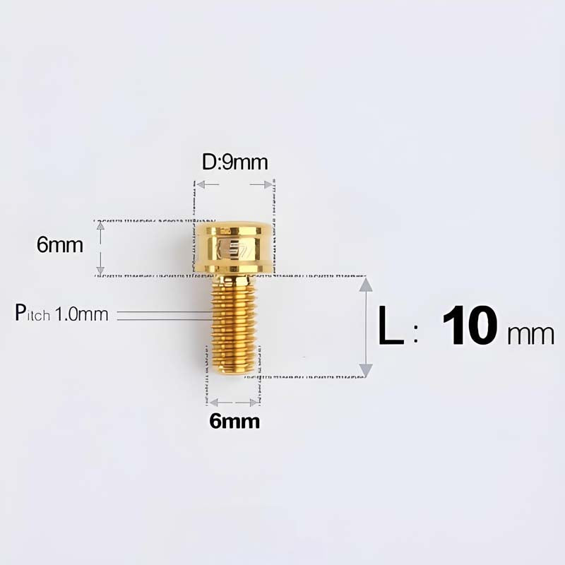 M6x10 12 14 16 18 20 25MM Titanium Bolts For Bike & Motorcycle