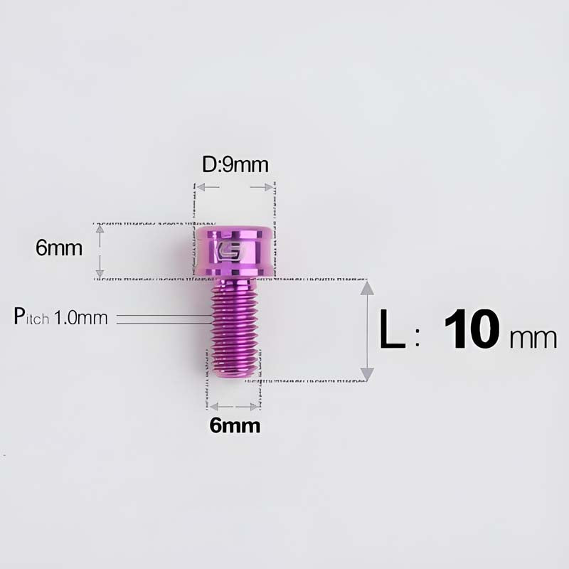 M6x10 12 14 16 18 20 25MM Titanium Bolts For Bike & Motorcycle