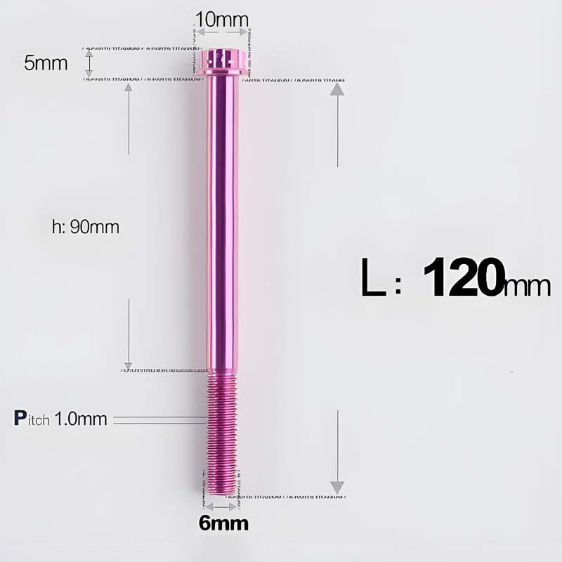 M6 X 8-120MM Titanium Bolts For Electric Motorcycle