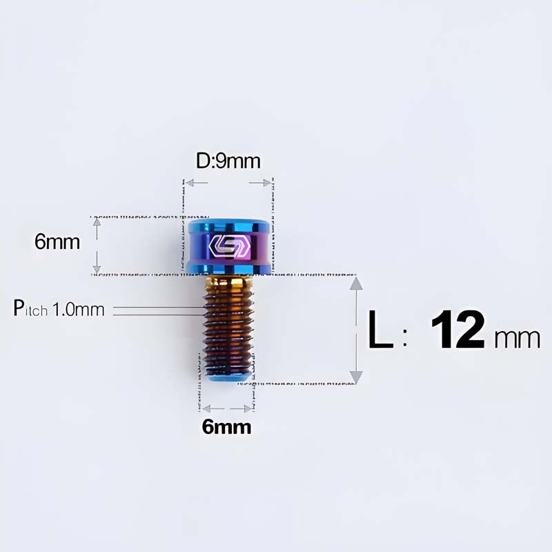 M6x10 12 14 16 18 20 25MM Titanium Bolts For Bike & Motorcycle