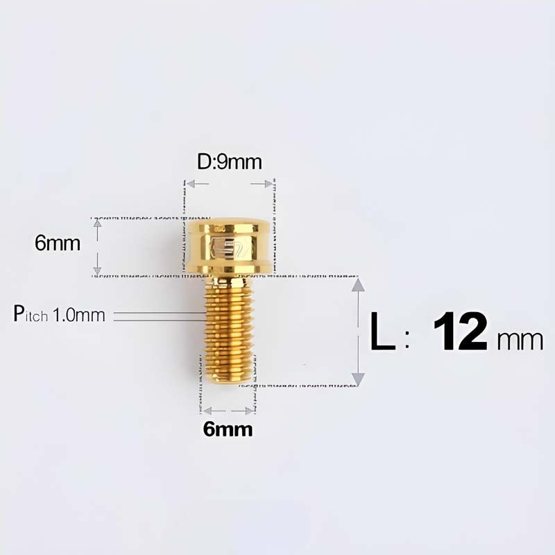 M6x10 12 14 16 18 20 25MM Titanium Bolts For Bike & Motorcycle