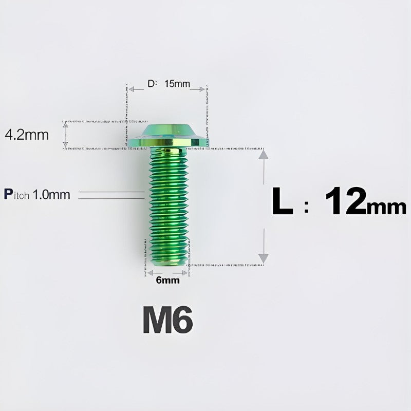 M5/M6x12mm Titanium Disc Bolts for ARAI RAPIDE-NEO Helmet Series