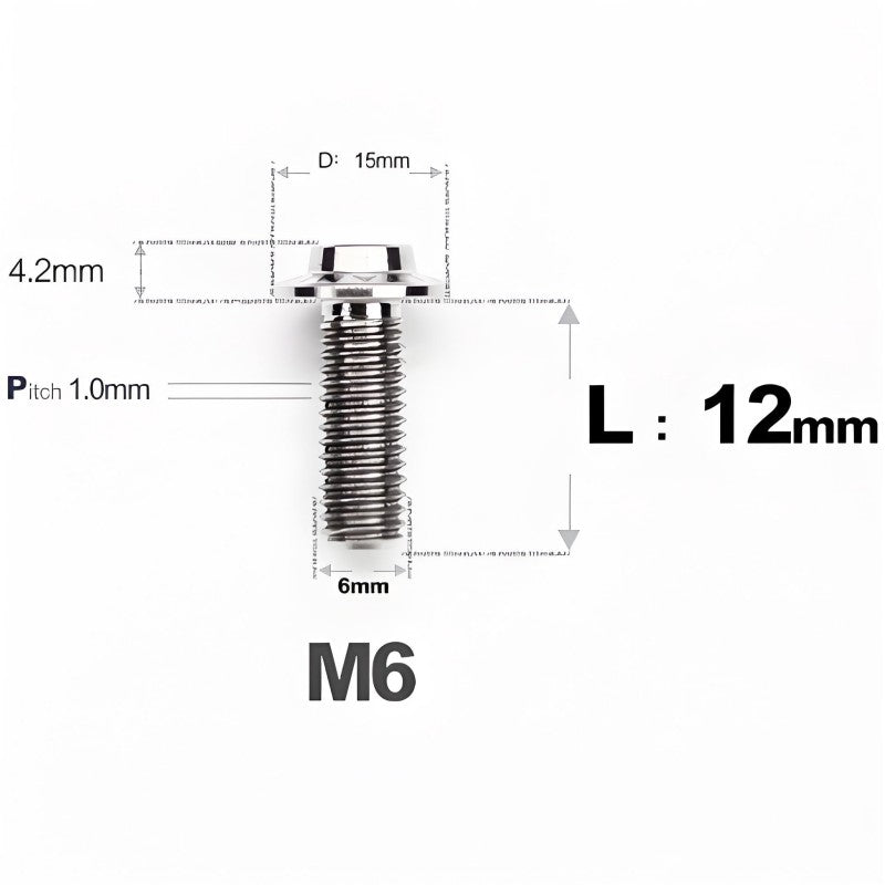 M5/M6x12mm Titanium Disc Bolts for ARAI RAPIDE-NEO Helmet Series