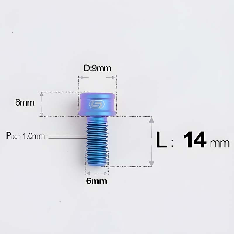 M6x10 12 14 16 18 20 25MM Titanium Bolts For Bike & Motorcycle