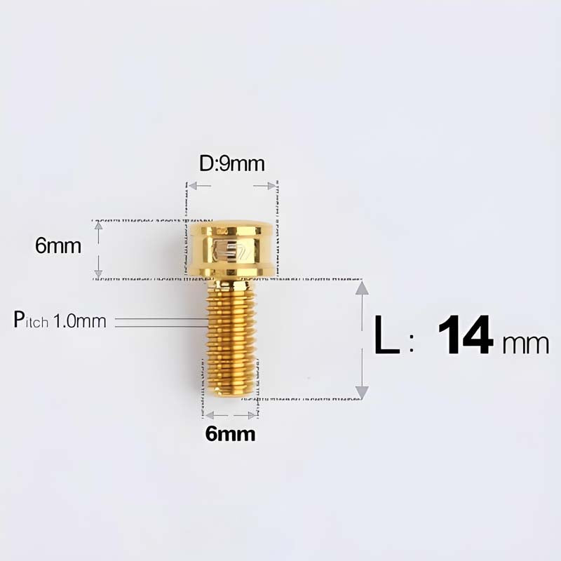 M6x10 12 14 16 18 20 25MM Titanium Bolts For Bike & Motorcycle