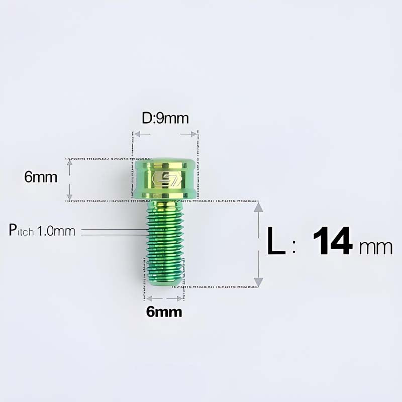 M6x10 12 14 16 18 20 25MM Titanium Bolts For Bike & Motorcycle
