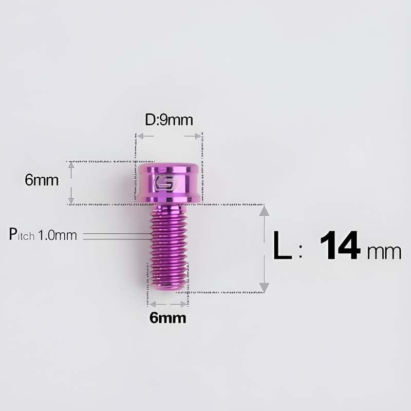 M6x10 12 14 16 18 20 25MM Titanium Bolts For Bike & Motorcycle