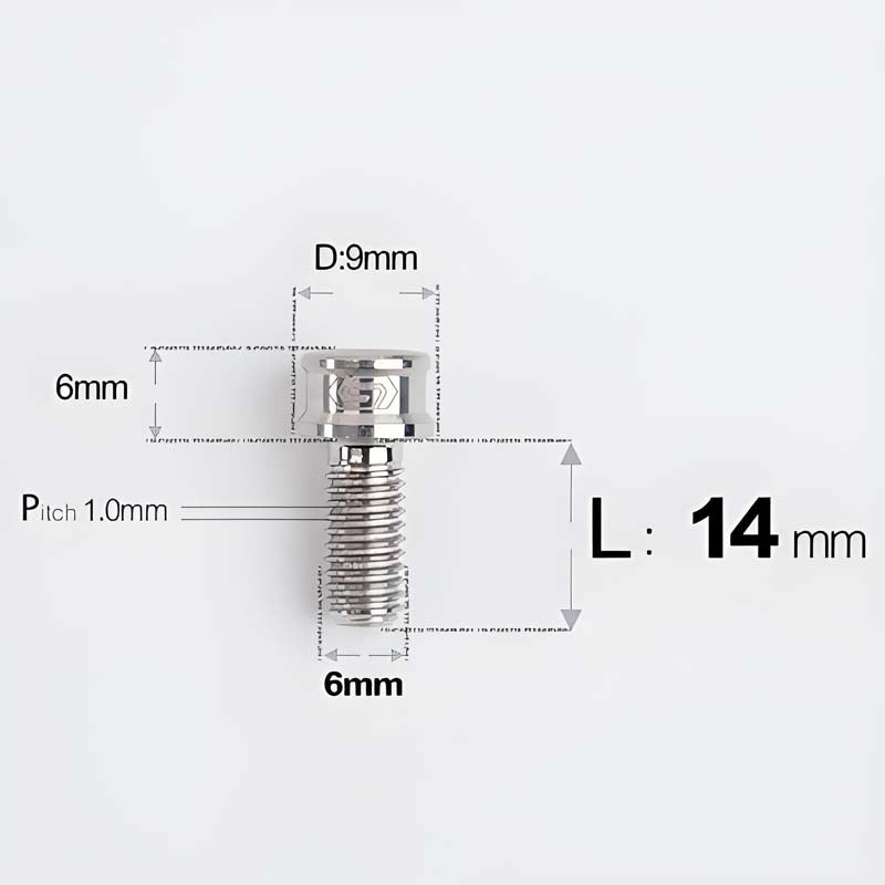 M6x10 12 14 16 18 20 25MM Titanium Bolts For Bike & Motorcycle