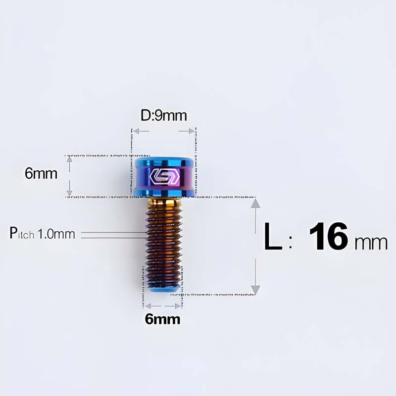 M6x10 12 14 16 18 20 25MM Titanium Bolts For Bike & Motorcycle