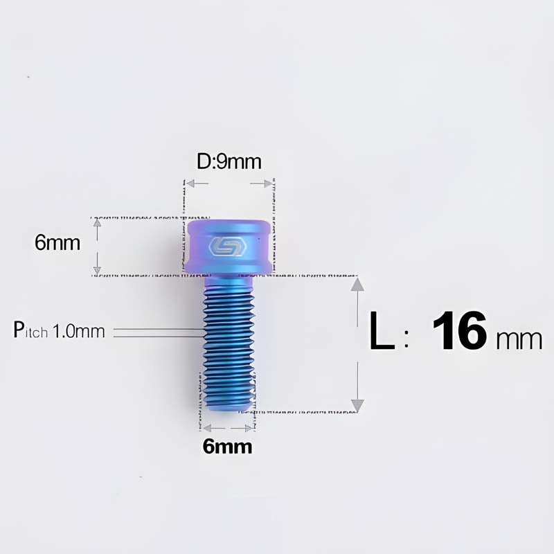 M6x10 12 14 16 18 20 25MM Titanium Bolts For Bike & Motorcycle