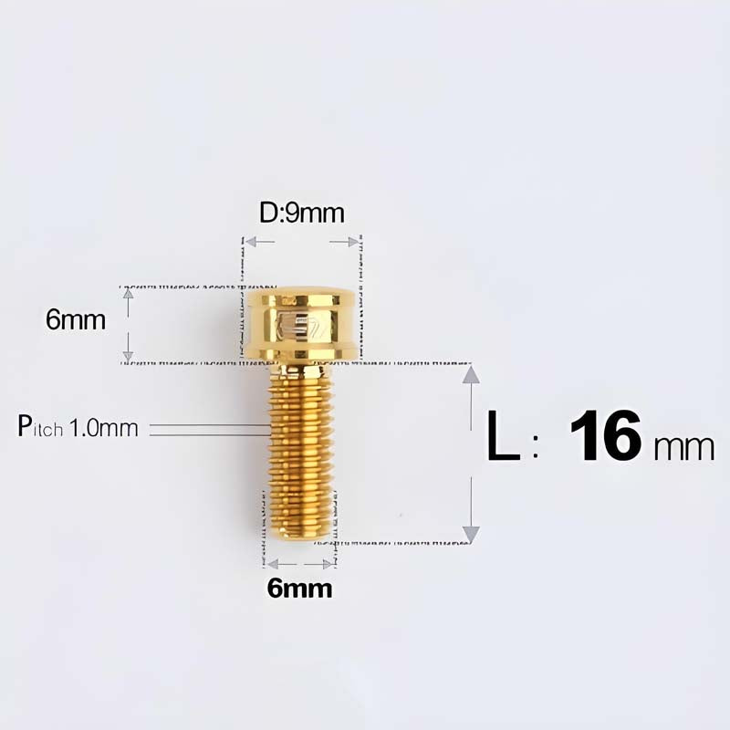 M6x10 12 14 16 18 20 25MM Titanium Bolts For Bike & Motorcycle
