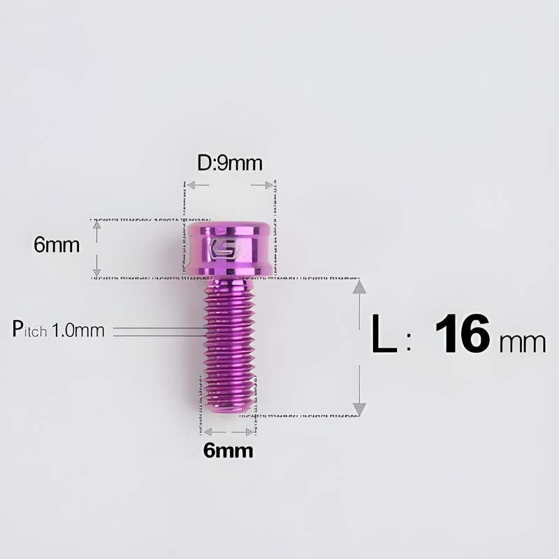 M6x10 12 14 16 18 20 25MM Titanium Bolts For Bike & Motorcycle