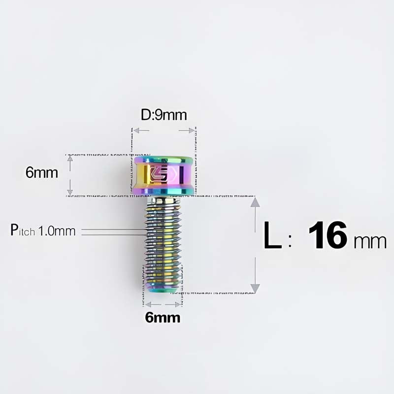 M6x10 12 14 16 18 20 25MM Titanium Bolts For Bike & Motorcycle
