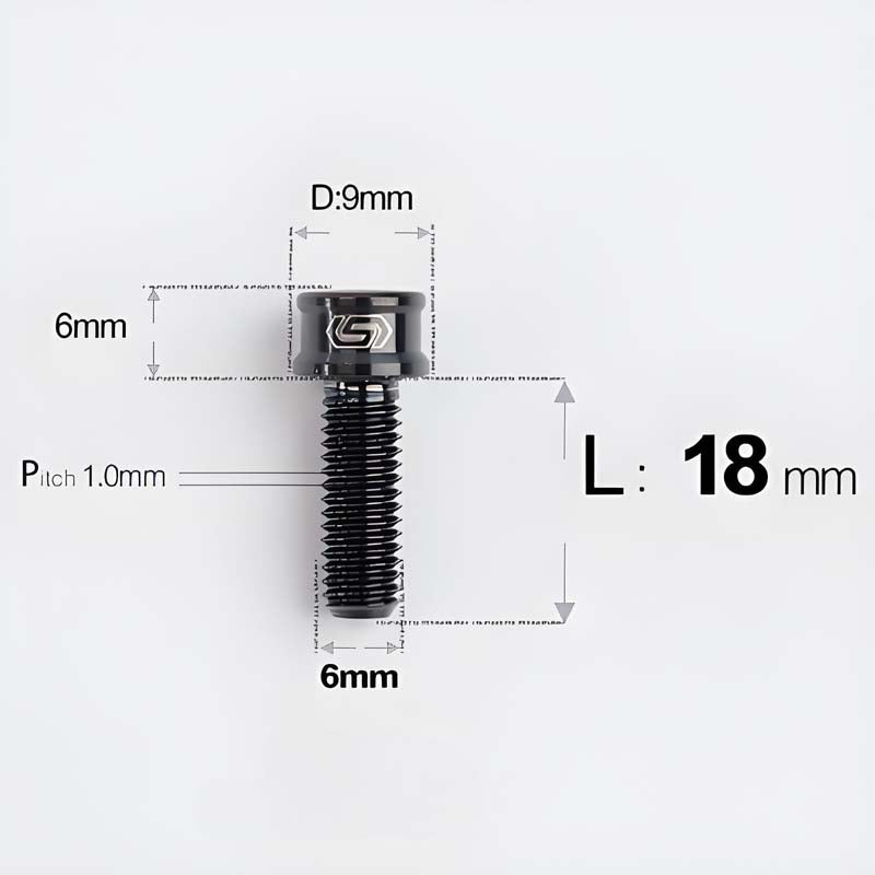 M6x10 12 14 16 18 20 25MM Titanium Bolts For Bike & Motorcycle