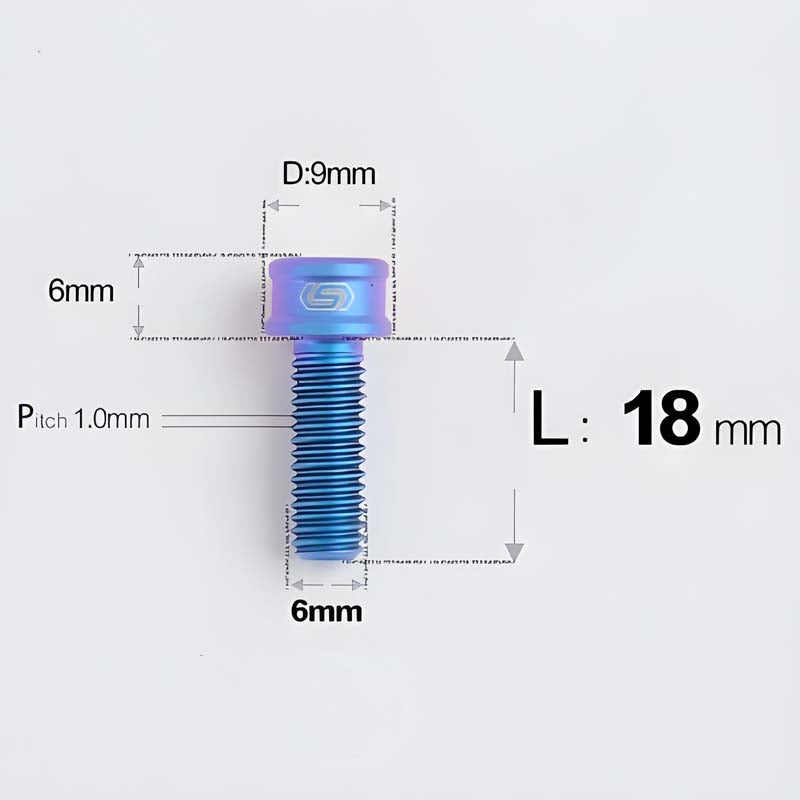 M6x10 12 14 16 18 20 25MM Titanium Bolts For Bike & Motorcycle