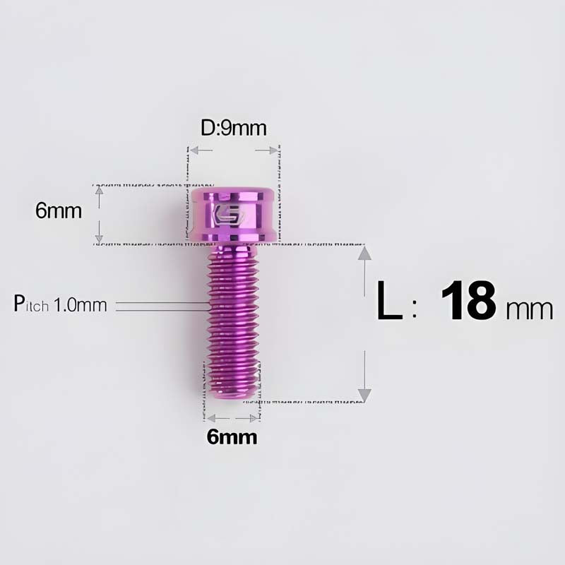 M6x10 12 14 16 18 20 25MM Titanium Bolts For Bike & Motorcycle