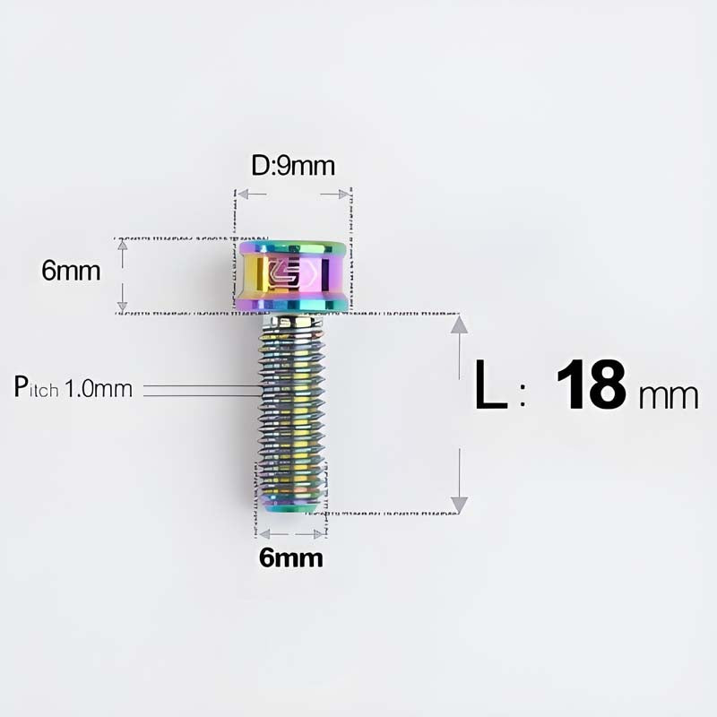 M6x10 12 14 16 18 20 25MM Titanium Bolts For Bike & Motorcycle