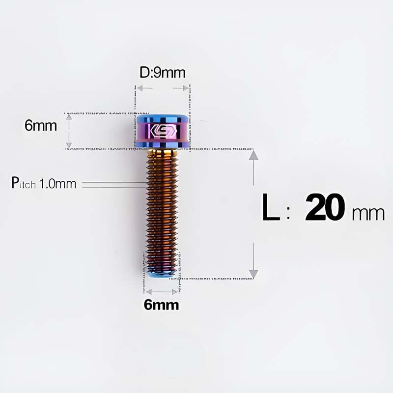 M6x10 12 14 16 18 20 25MM Titanium Bolts For Bike & Motorcycle