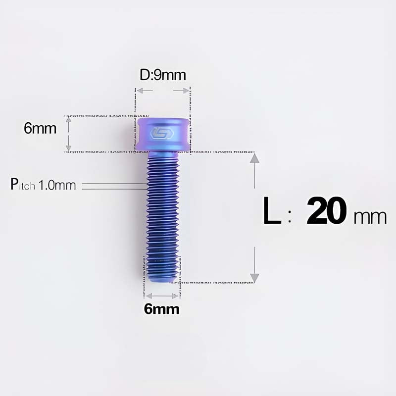 M6x10 12 14 16 18 20 25MM Titanium Bolts For Bike & Motorcycle