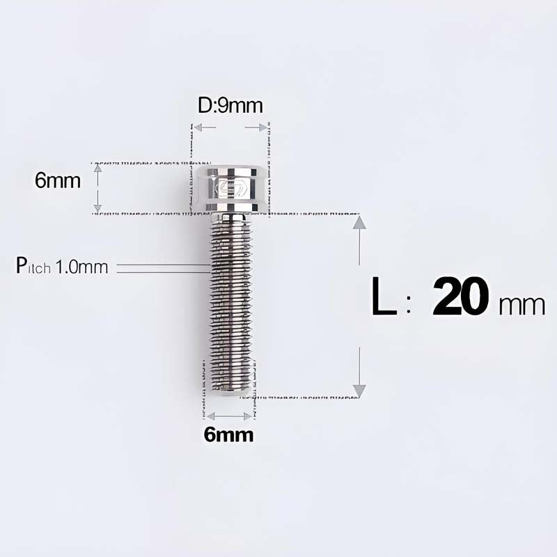 M6x10 12 14 16 18 20 25MM Titanium Bolts For Bike & Motorcycle
