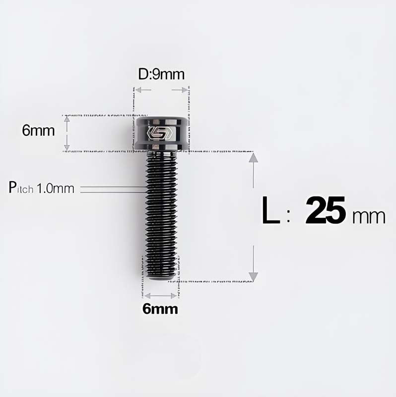 M6x10 12 14 16 18 20 25MM Titanium Bolts For Bike & Motorcycle