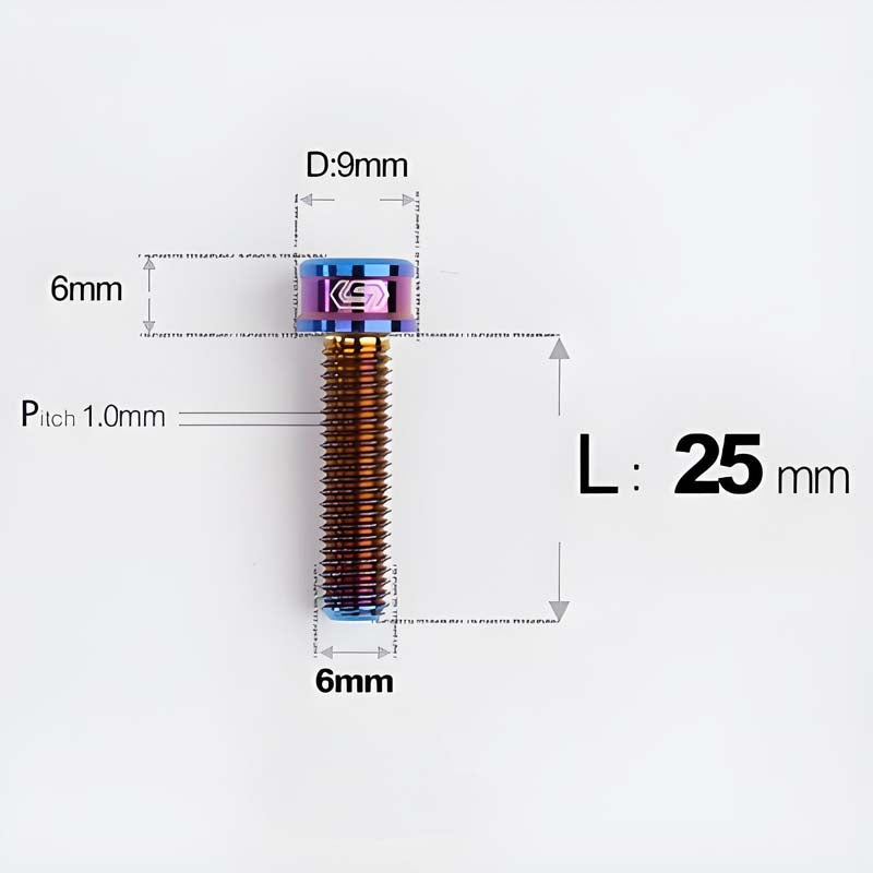 M6x10 12 14 16 18 20 25MM Titanium Bolts For Bike & Motorcycle
