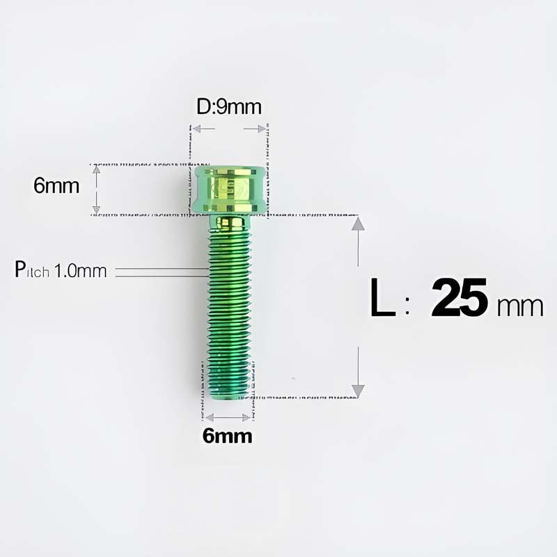 M6x10 12 14 16 18 20 25MM Titanium Bolts For Bike & Motorcycle