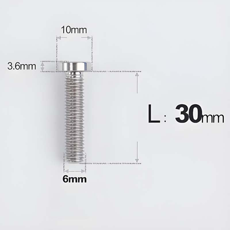 M6x20-30mm Titanium Flat Head Bolts for Motorcycle Disc Brake