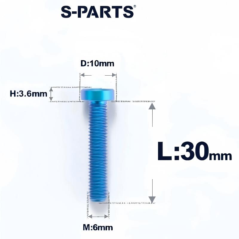 M6x20-30mm Titanium Flat Head Bolts for Motorcycle Disc Brake