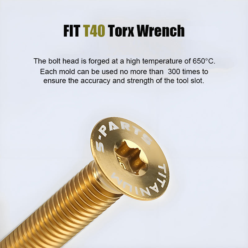 M8x16-85mm Titanium Flat Head Countersunk Bolts For E-bike and Motorcycle