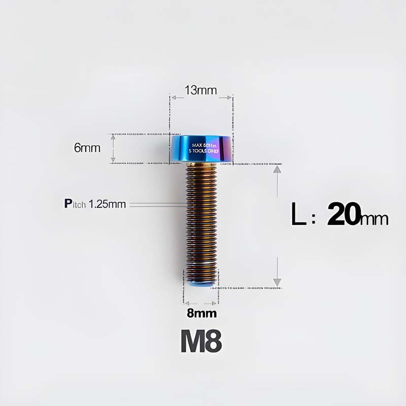 M8x20-45mm Titanium Anti-Theft Crab-Fixing Bolt for Brembo 40mm