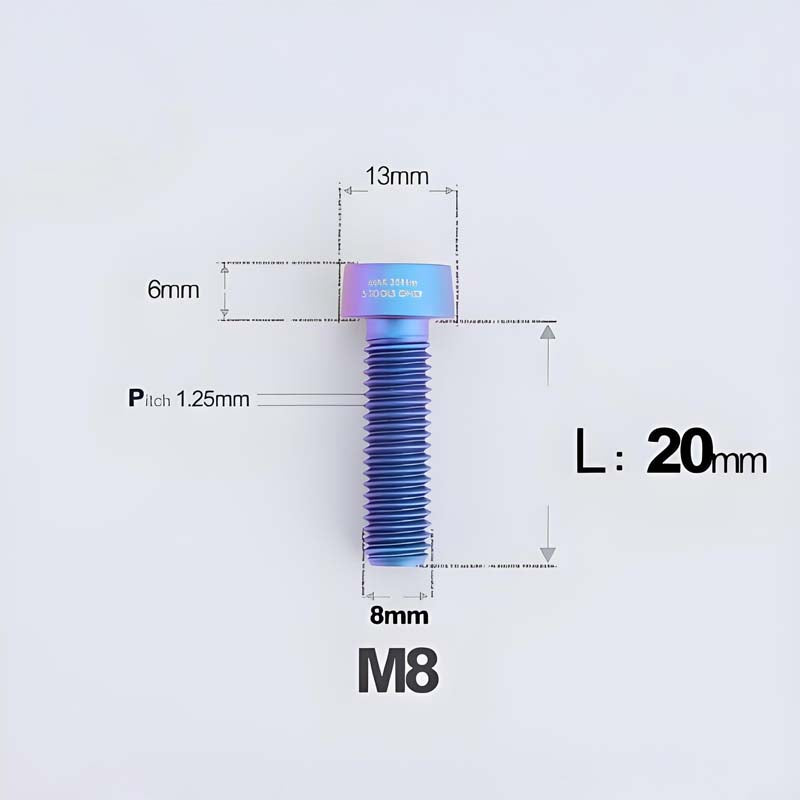 M8x20-45mm Titanium Anti-Theft Crab-Fixing Bolt for Brembo 40mm