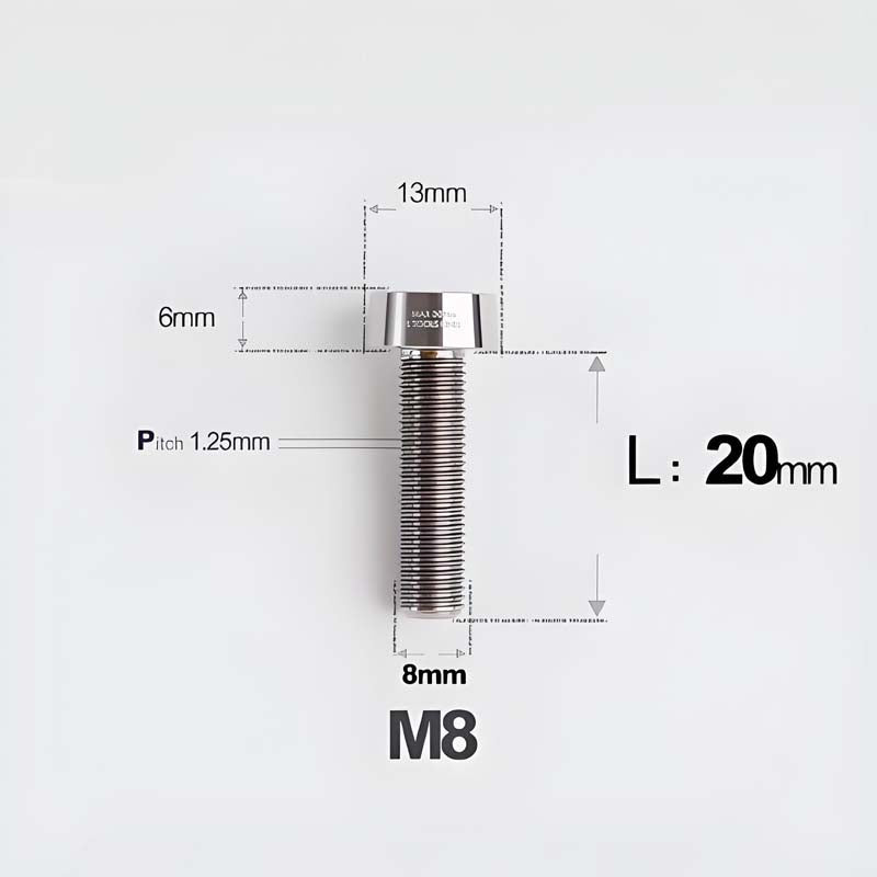 M8x20-45mm Titanium Anti-Theft Crab-Fixing Bolt for Brembo 40mm