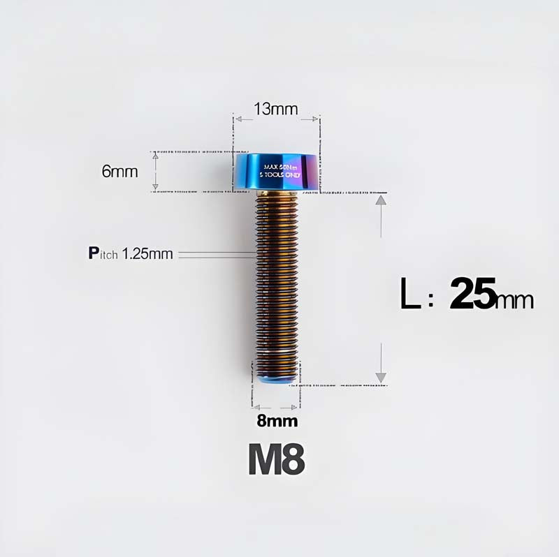 M8x20-45mm Titanium Anti-Theft Crab-Fixing Bolt for Brembo 40mm