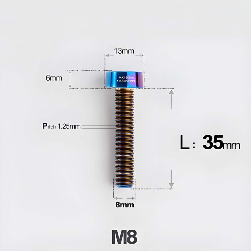 M8x20-45mm Titanium Anti-Theft Crab-Fixing Bolt for Brembo 40mm