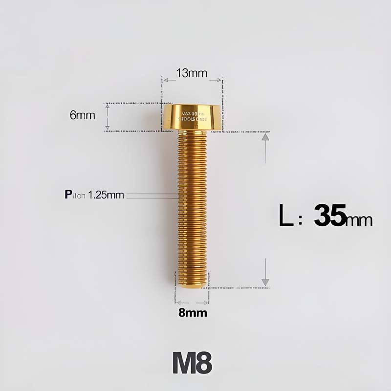 M8x20-45mm Titanium Anti-Theft Crab-Fixing Bolt for Brembo 40mm