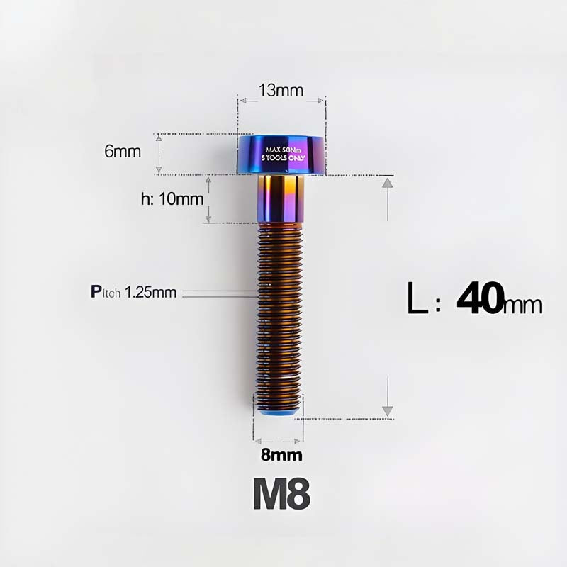 M8x20-45mm Titanium Anti-Theft Crab-Fixing Bolt for Brembo 40mm