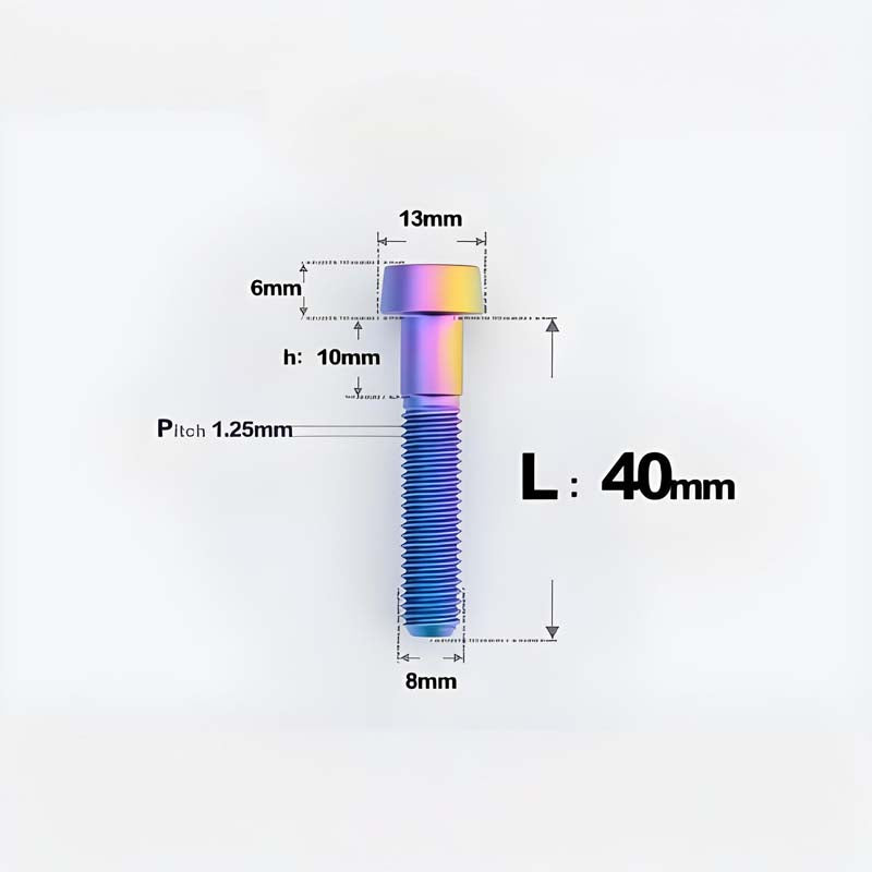 M8x20-45mm Titanium Anti-Theft Crab-Fixing Bolt for Brembo 40mm