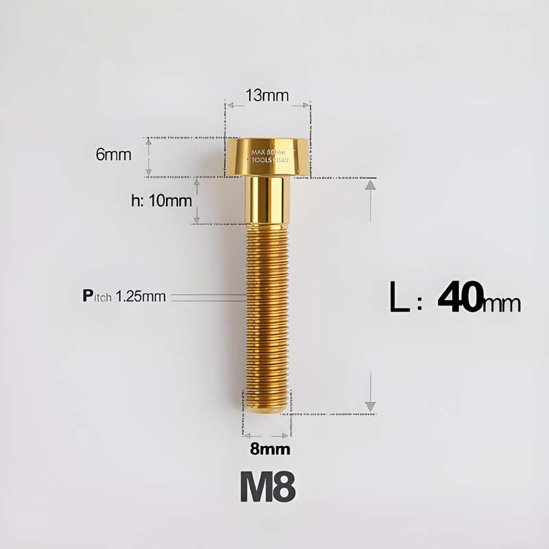 M8x20-45mm Titanium Anti-Theft Crab-Fixing Bolt for Brembo 40mm