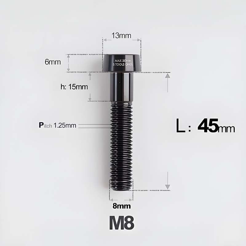 M8x20-45mm Titanium Anti-Theft Crab-Fixing Bolt for Brembo 40mm