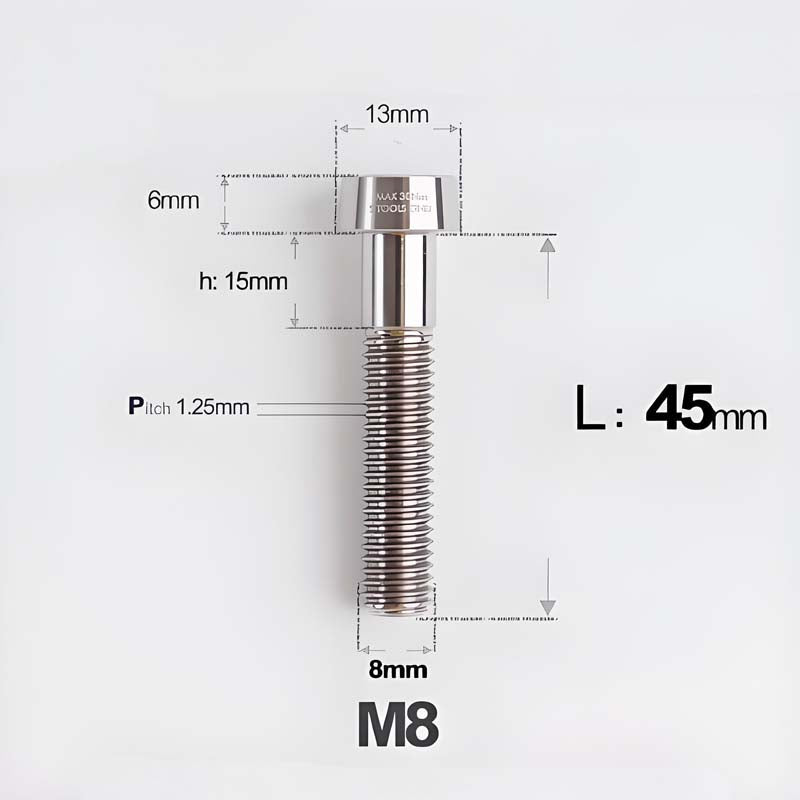 M8x20-45mm Titanium Anti-Theft Crab-Fixing Bolt for Brembo 40mm